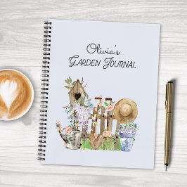 Blumengarten Aquarellbilder Gartenblatt Notizbuch