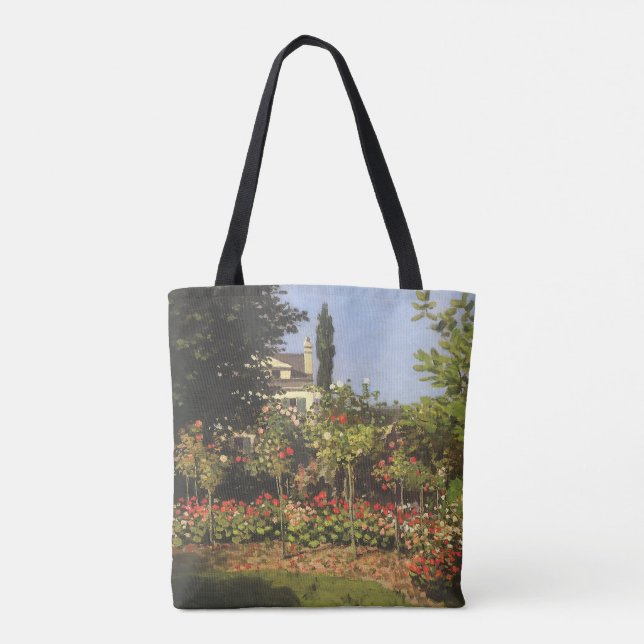 Blumengarten auf Sainte-Adresse von Claude Monet Tasche (Rückseite)