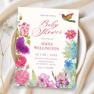 Blumengarten-Baby-Party Einladung