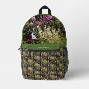 Blumengarten Birthaus Personalisierte Kunst Bedruckter Rucksack