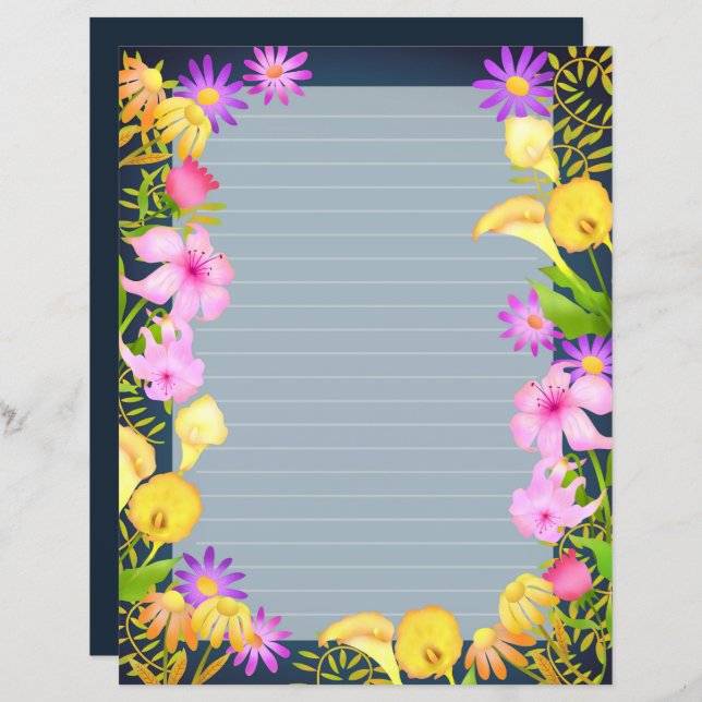 Blumengarten Blue (Vorne/Hinten)