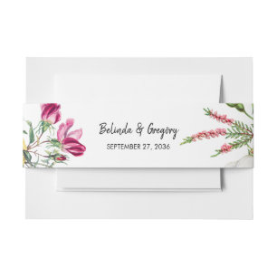 Blumengarten Blume Hochzeit Einladungsbanderole