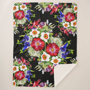 Blumengarten Blume Narcissus Blätter Weiß Rot Sherpadecke