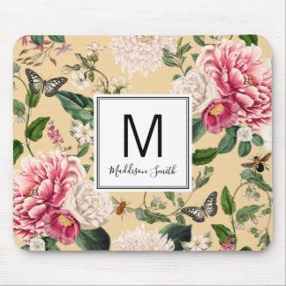 Blumengarten Blütengarten Trübe Gelb Mousepad