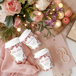 Blumengarten Brautdusche Einladung Pappbecher