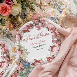 Blumengarten Brautdusche Einladung Pappteller