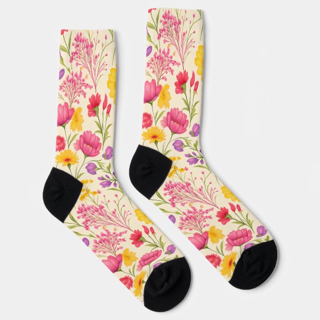 Blumengarten-Crewsocken Socken (Rechts)