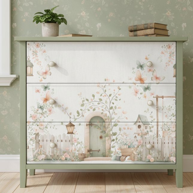 Blumengarten-Decoupage Seidenpapier (elegant pretty cottagecore cottage garden decoupage tissue paper)