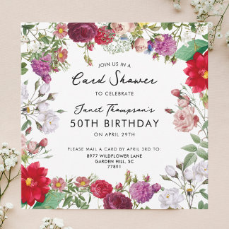 Blumengarten Dusche von Mail Birthday Einladung