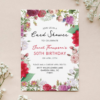 Blumengarten Dusche von Mail Birthday Einladung