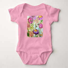 Blumengarten Ein Stück für Baby Strampler