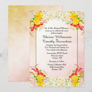 Blumengarten Einladung zur Hochzeit