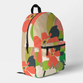 Blumengarten - Farbblöcke Bedruckter Rucksack