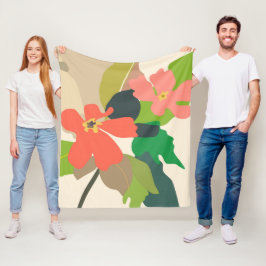 Blumengarten - Farbblöcke Fleecedecke