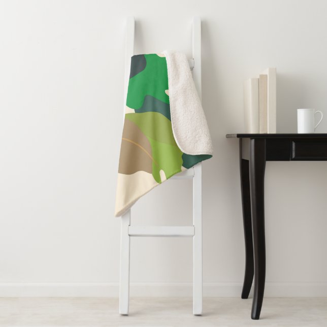 Blumengarten - Farbblöcke Sherpadecke (Beispiel)