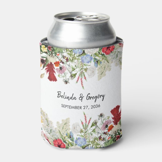 Blumengarten Farbenfrohe Blume Gastgeschenk Hochze Dosenkühler (Kanne Vorderseite)