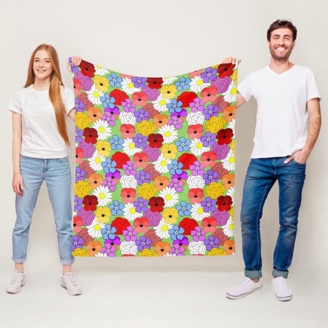 Blumengarten Fleecedecke (Beispiel)