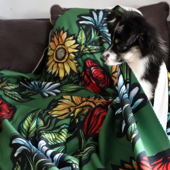 Blumengarten Florist Rose Sonnenblumen und Tulpen Sherpadecke (Von Creator hochgeladen)