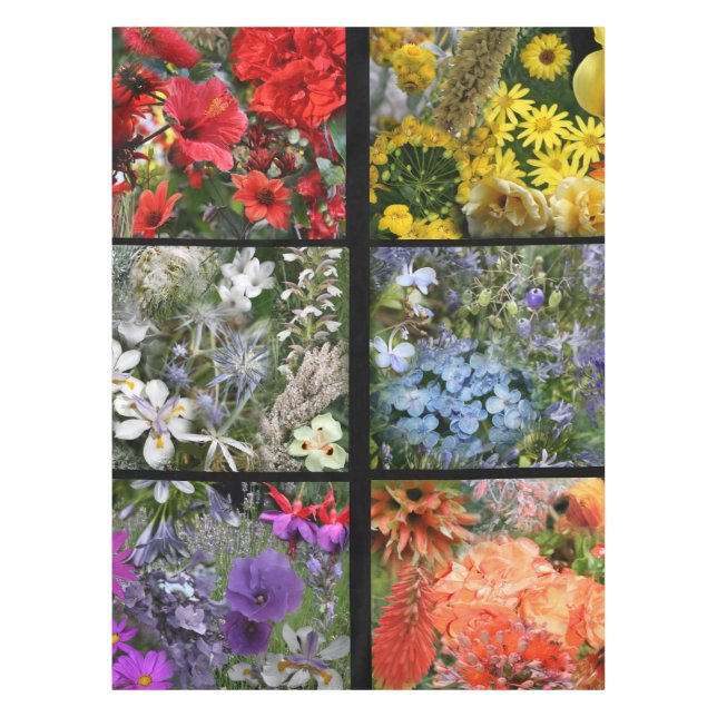 Blumengarten FotoCollage Tischdecke (Vorderseite)