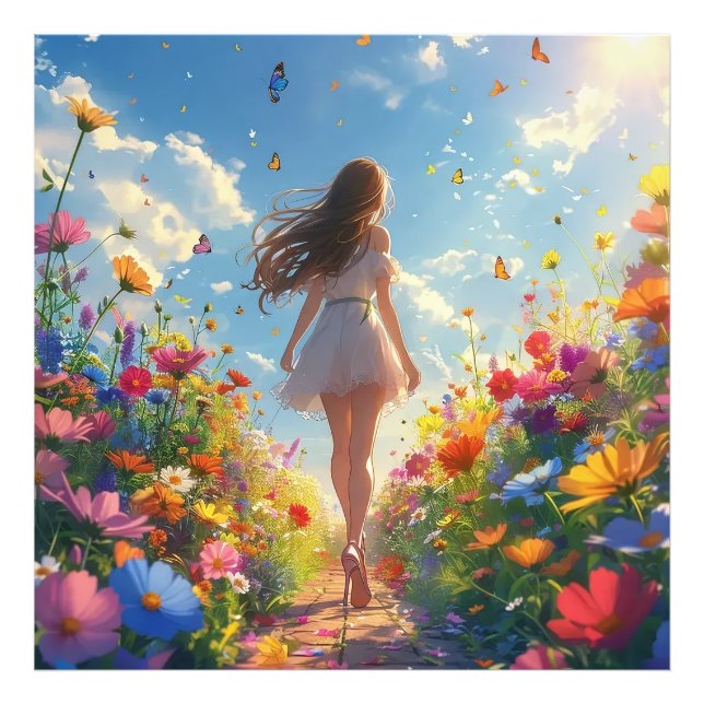 Blumengarten Fotodruck (Vorne)