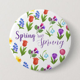 Blumengarten Frühling ist da Button