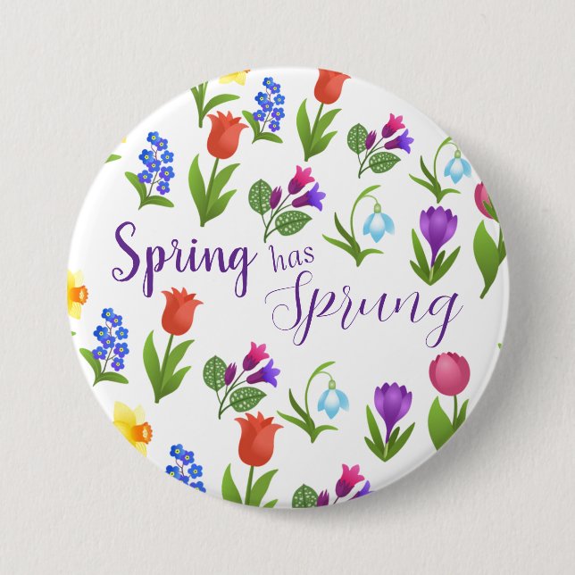 Blumengarten Frühling ist da  Button (Vorderseite)