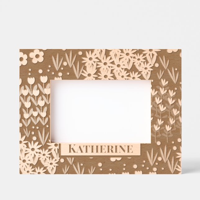 Blumengarten Geätzte Rahmen (Vorderseite)