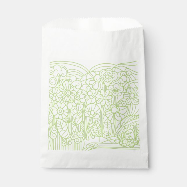 Blumengarten Grün Geschenktütchen (Vorderseite)