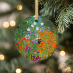 Blumengarten | Gustav Klimt Keramik Ornament<br><div class="desc">Der Blumengarten (1905-1907) des österreichischen Künstlers Gustav Klimt ist ein lebendiges Meisterwerk der frühen 20. Jahrhundertkunst. Diese üppige, impressionistische Szene birgt farbenprächtige Blüten in einem faszinierenden Naturschauspiel, das Klimts dekorativen Stil und Liebe für Blumenmotive widerspiegelt. Die reiche Textur und die aufwändigen Details machen das Gemälde zu einer zeitlosen Wahl für...</div>