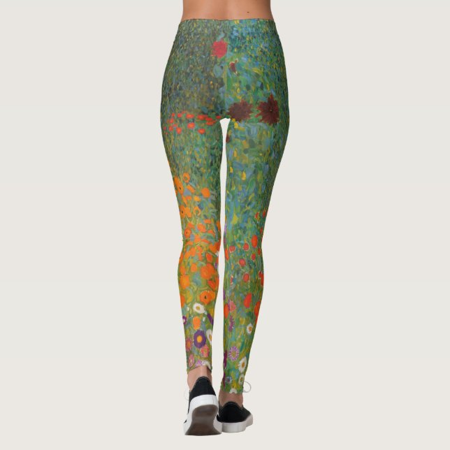 Blumengarten (Gustav Klimt) Leggings (Rückseite)