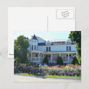Blumengarten-Herrenhaus, Mackinac Island, Michigan Postkarte