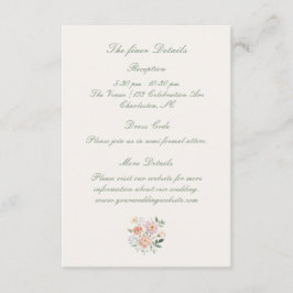 Blumengarten Hochzeit der Hütte Begleitkarte