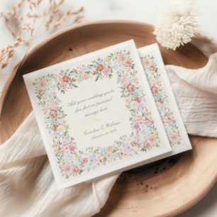 Blumengarten Hochzeit der Hütte Serviette