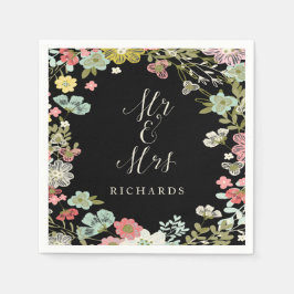 Blumengarten Hochzeit Personalisiert Napkins Serviette