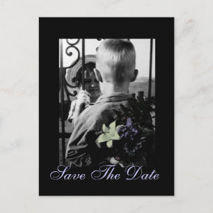 Blumengarten Hochzeit Save the Date Postkarte