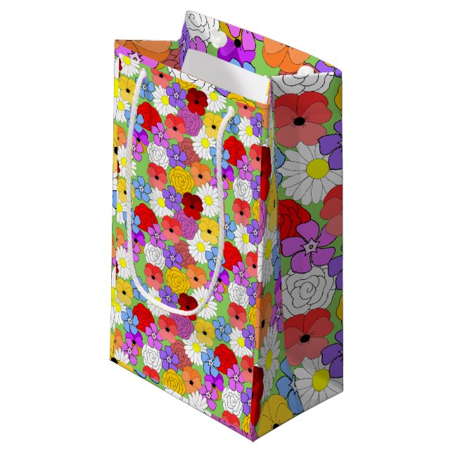 Blumengarten Kleine Geschenktüte (Vorderseite Schrägansicht)
