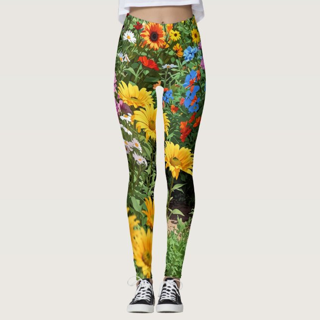 Blumengarten Leggings (Vorderseite)