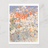 Blumengarten Malerei Postkarte