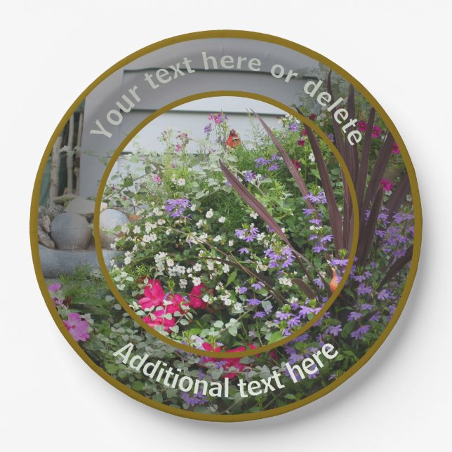 Blumengarten Natur Personalisiertes Party Pappteller (Vorderseite)