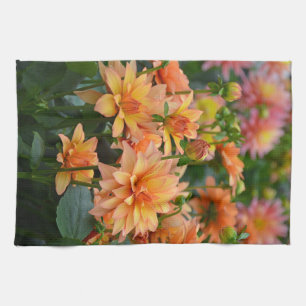 Blumengarten Orange dahlia Küchentuch