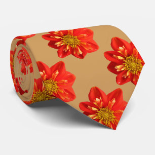 Blumengarten-orange Dahlie-Blume Krawatte