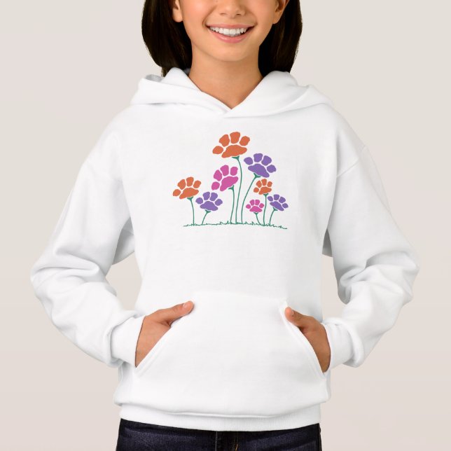 Blumengarten Pawprint Hoodie (Vorderseite)