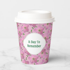 Blumengarten Pink Geranium jeden Text einer belieb Pappbecher