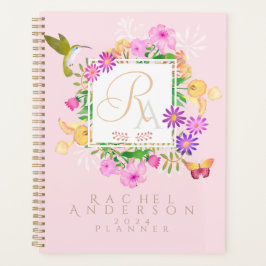Blumengarten Pink Monogram Planer