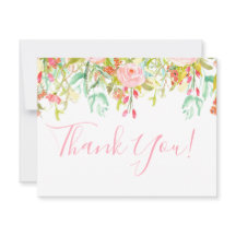 Blumengarten Rosa Danke Karte