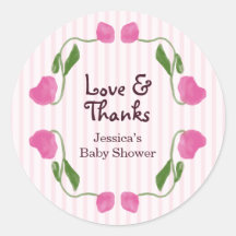 Blumengarten Rosa Liebe und Dank Baby Shower
