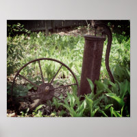 Blumengarten Rusty Wheel and Pump