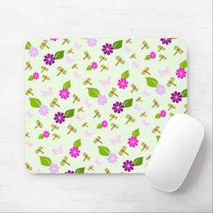 Blumengarten und Dragonfly-Maus-Pad Mousepad