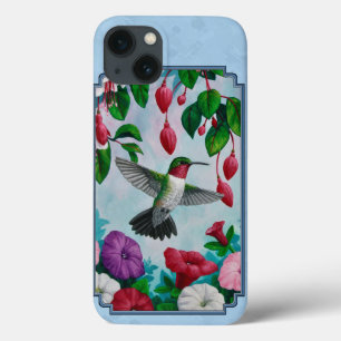 Blumengarten und Hummingbirds Blue Case-Mate iPhone Hülle