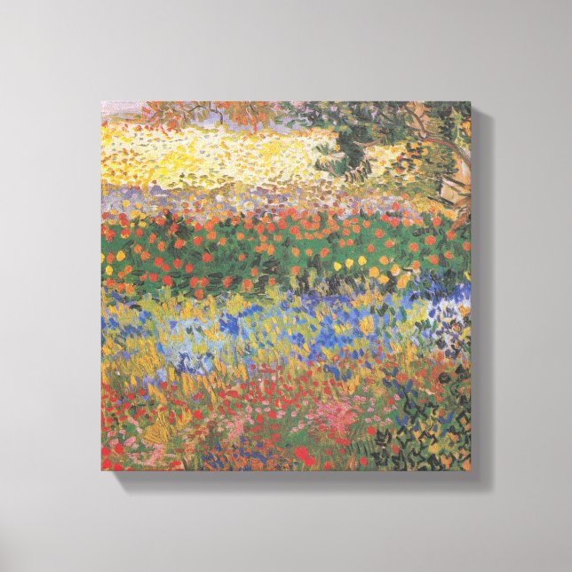 Blumengarten - Vincent van Gogh Leinwanddruck (Vorderseite)
